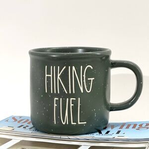 Rae Dunn Hiking Fuel Camping Mug Green Speckled